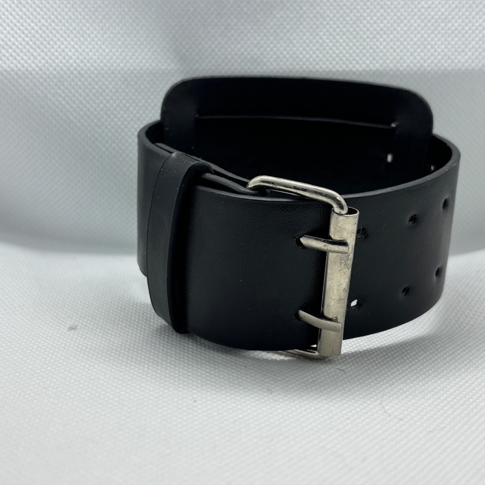 Rock Band Iron Maiden Eddie Skull With Crossed Rifles Black Leather Bracelet gallery
