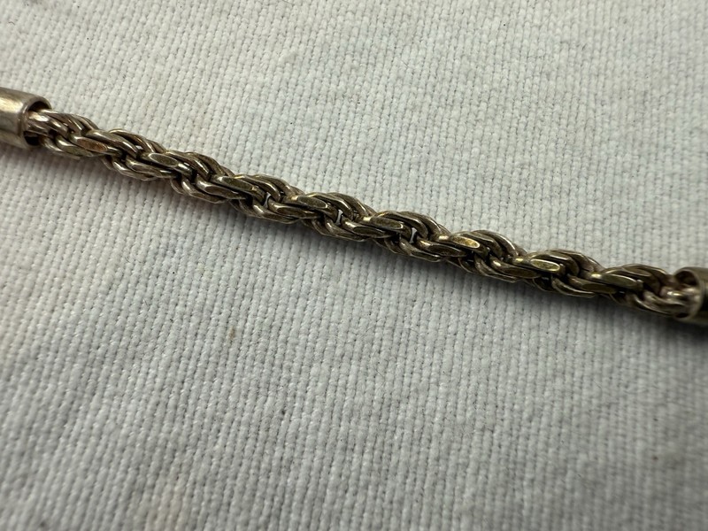Vintage 925 Sterling Silver Woven braided Serpentine Weave Bracelet 7" gallery
