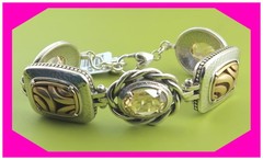 BRIGHTON YOUR TRUE COLOR BLESSED Brushed Gold Silver Bracelet NWtag $128 60%