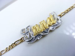 ANY NAME PERSONALIZED 14K GF BABY NAME PLATE BRACELET GIFT