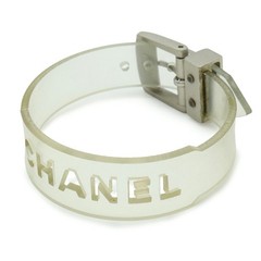 CHANEL Rubber Bracelet Band Clear 99 S GZl1e580