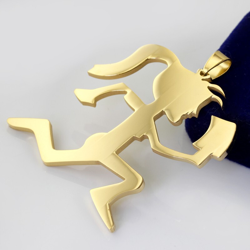 2inch Tall Large Stainless Steel Necklace Hatchetman Women Pendant ICP 5mm 24'' gallery