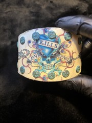 Ed Hardy Bracelet Leather Love Kills Skull Punk Jewelry