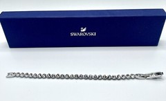 New Authentic SWAROVSKI Women’s Tennis Bracelet, Rhodium Finish