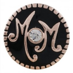 Snap Jewelry Mom Rhinestone Rose Gold Base 18-20mm Fits Ginger Charm Accessory