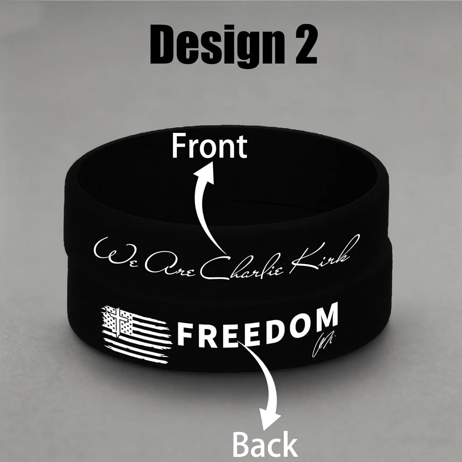 3 Pack Charlie Kirk Freedom Rubber Wristband Bracelet Band for Men Women, Charli gallery