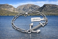 Brighton ANCHOR Crystal Bracelet Boho Nautical NWT List $68 Rare Find!