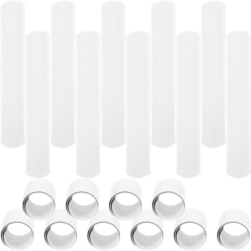 20 Pcs White Snap Bracelets PVC Blank DIY Graffiti Wristbands for Kids Party gallery