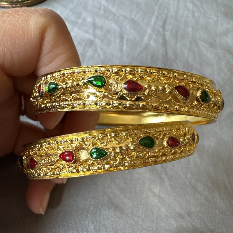 Bangle Bracelet Bundle 17 Pieces Includes 4 Stackable Sets and 2 Unique Bangles gallery