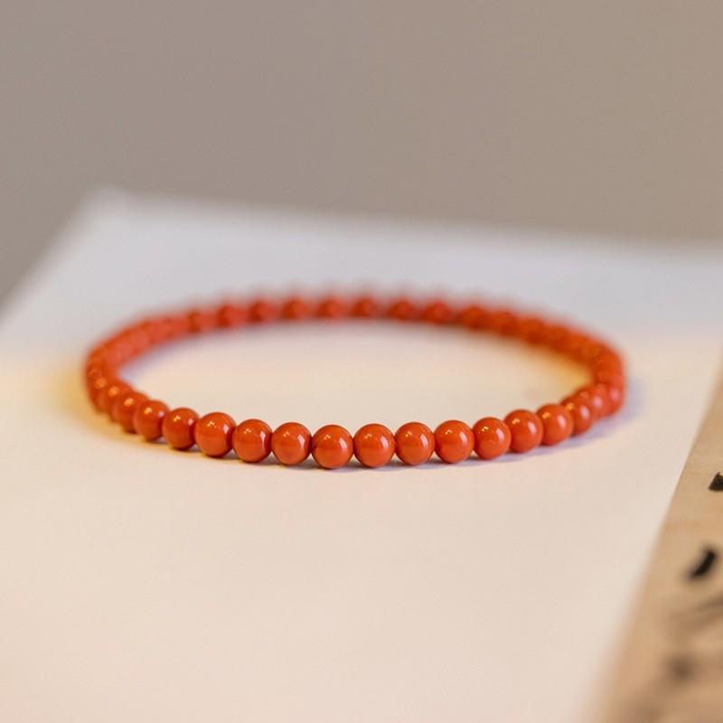 Handmade Natural Red Jasper Elastic Stretch Bracelet 4mm Crystal Gemstone Bead gallery