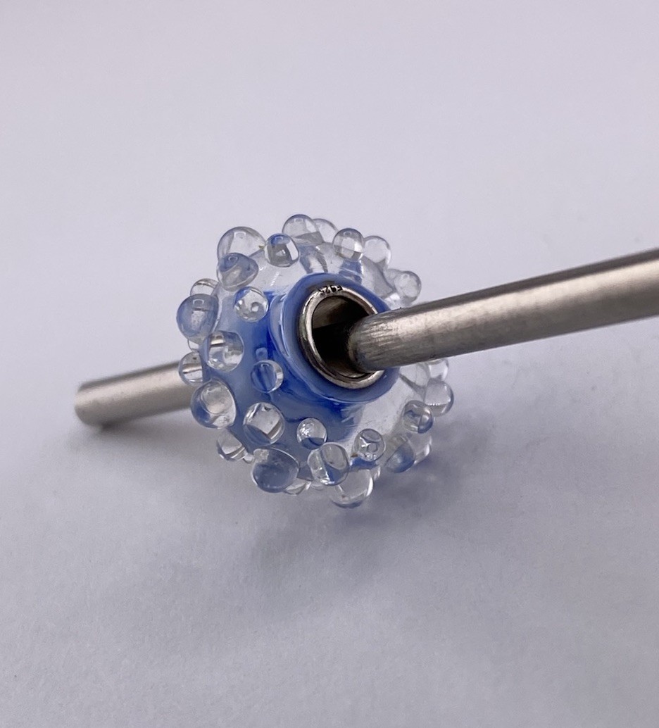 Elfbeads Dewdrops Blue Glass Bead Charm Retired New gallery