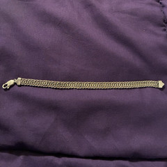Sterling Silver 925 Curb Link Chain Bracelet, Lobster Clasp, 7 in, No Stone