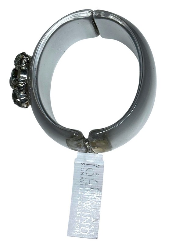 Maximal Art John Wind Charm Cuff Bracelet Moon Glow Gray Hinged Magnetic Clasp gallery