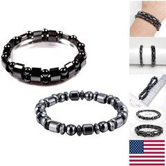 2 Pcs Adjustable Hematite Magnetic Bracelets – Modern Unisex Jewelry Set