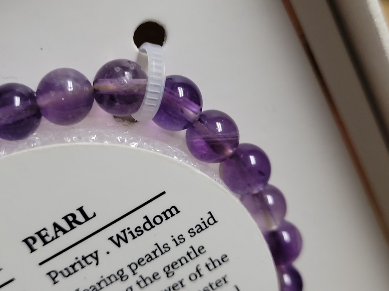 Shivam Genuine Gemstone Amethyst Stretch Bracelet (2022) Brand New Factory Boxed gallery