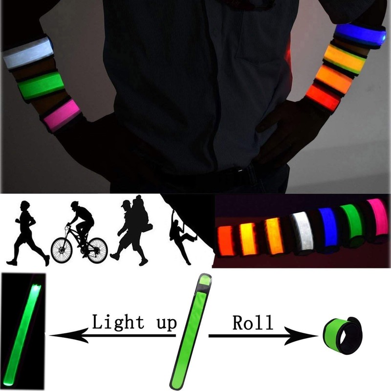 LED Glow Slap Bracelets - High Visibility Safety Wristbands for All Activities gallery