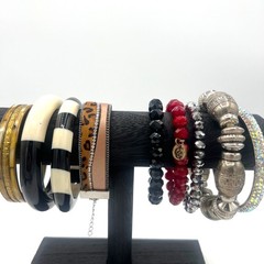 Bracelet 8 Various Styles Colors Materials Sizes Rhinestones to Leather