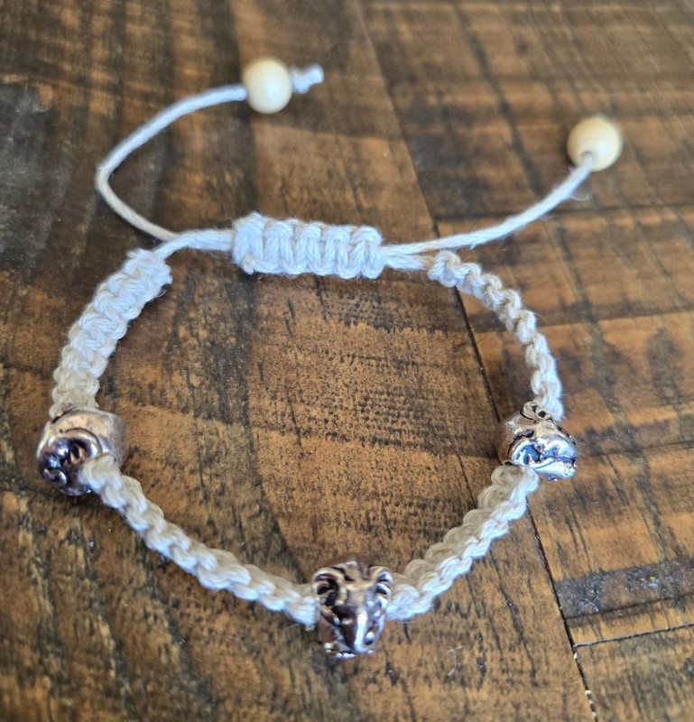 Macrame' Handmade Hemp Boho Bracelets, Beads, Lot Of 7 gallery