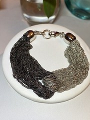 Silver & Black Multi Chain Bracelet