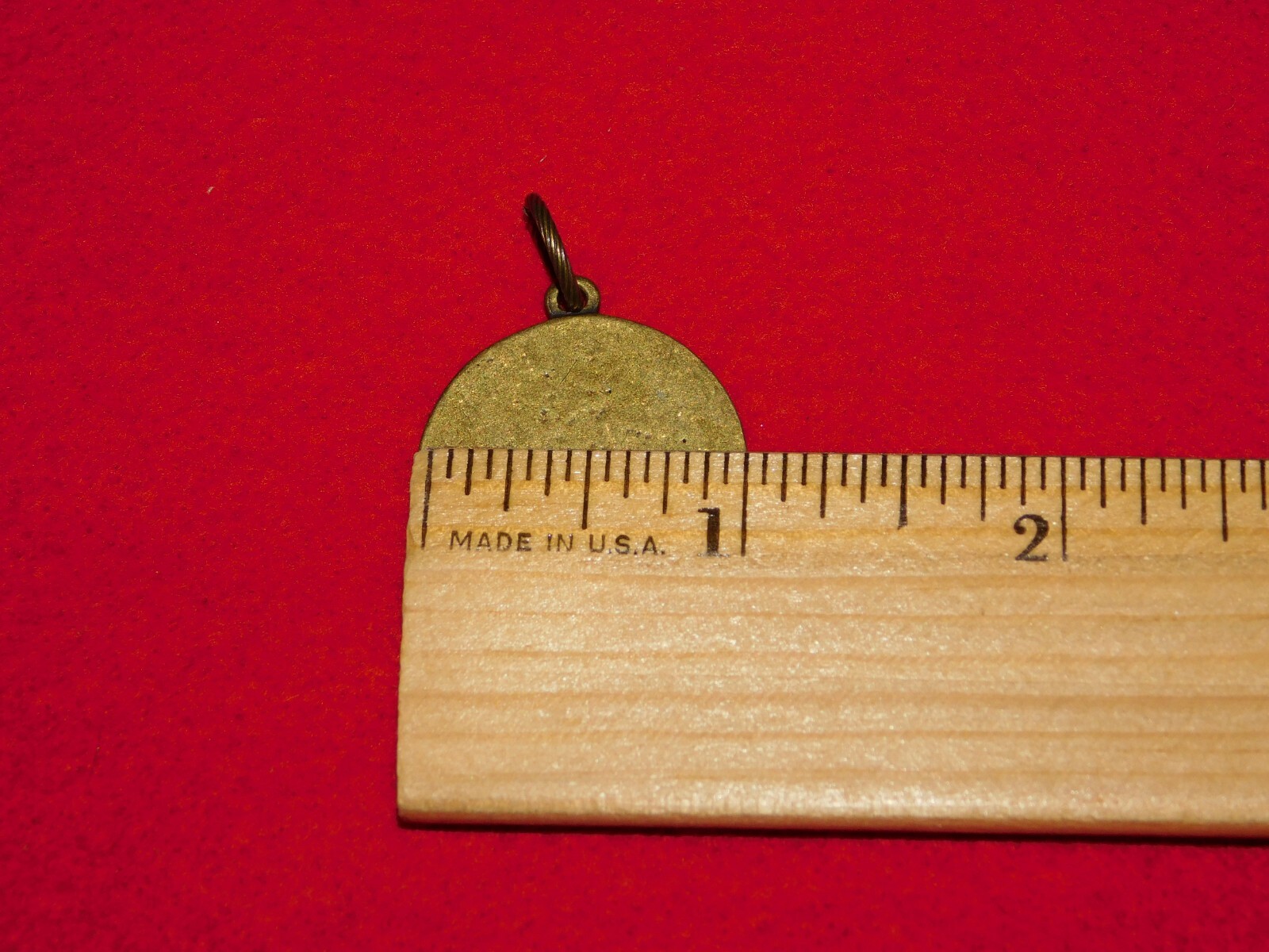 VINTAGE 1 1/8" ACROSS PROTECT US SAINT CHRISTOPHER MEDAL BRACELET CHARM gallery