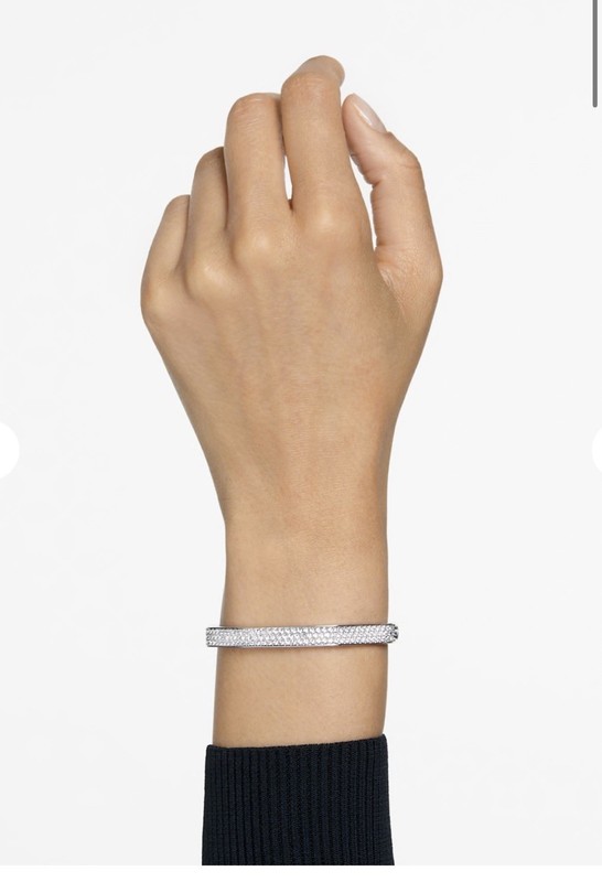Swarovski Dextera bangle Octagon shape, White, Rhodium plated, Size L New❤️ gallery