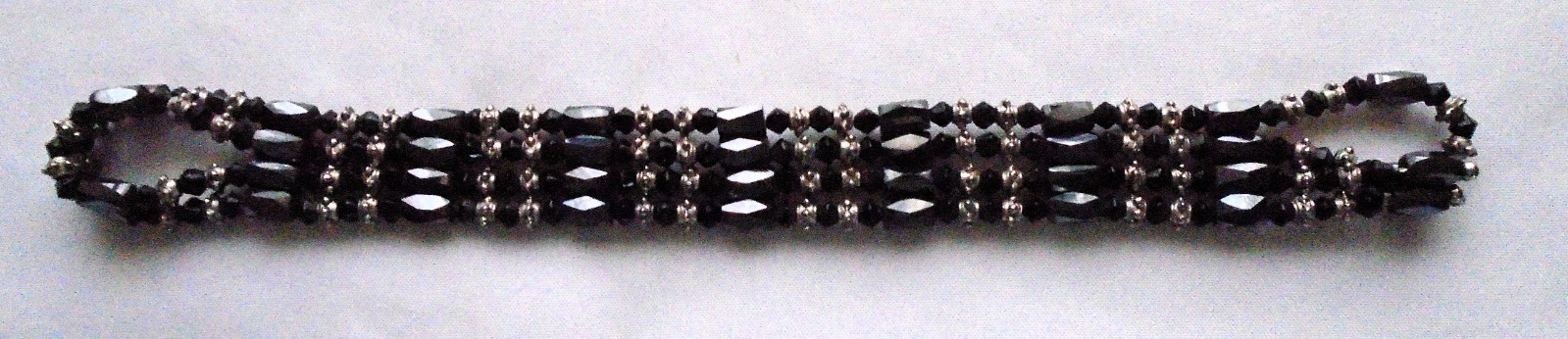 Magic Magnetic Therapy Hematite & Crystal Bead Wrap Necklace/Bracelet-36" gallery
