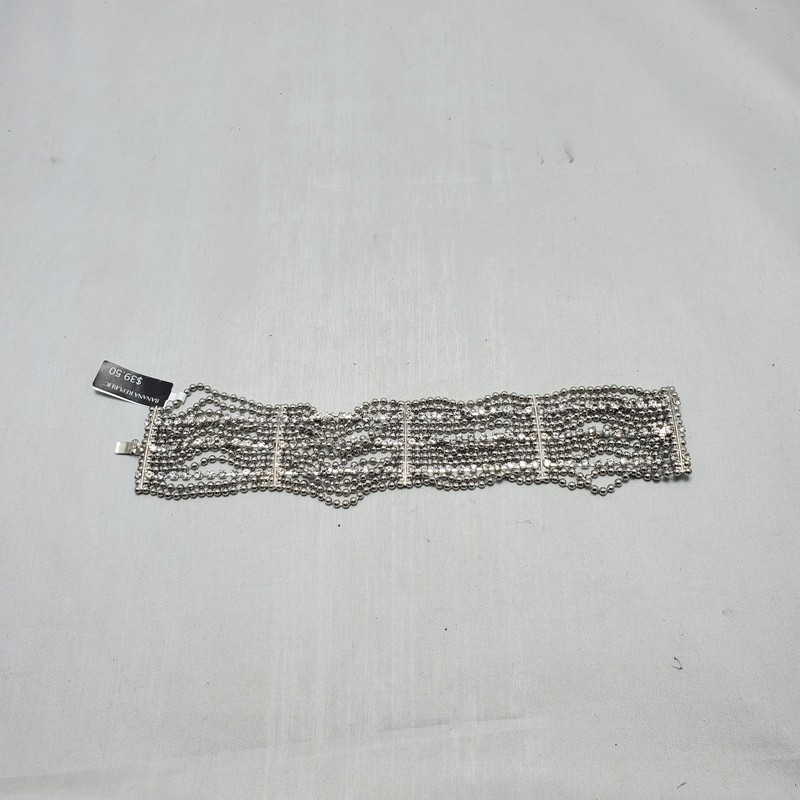 Banana Republic silver link rhinestone bracelet NWT gallery