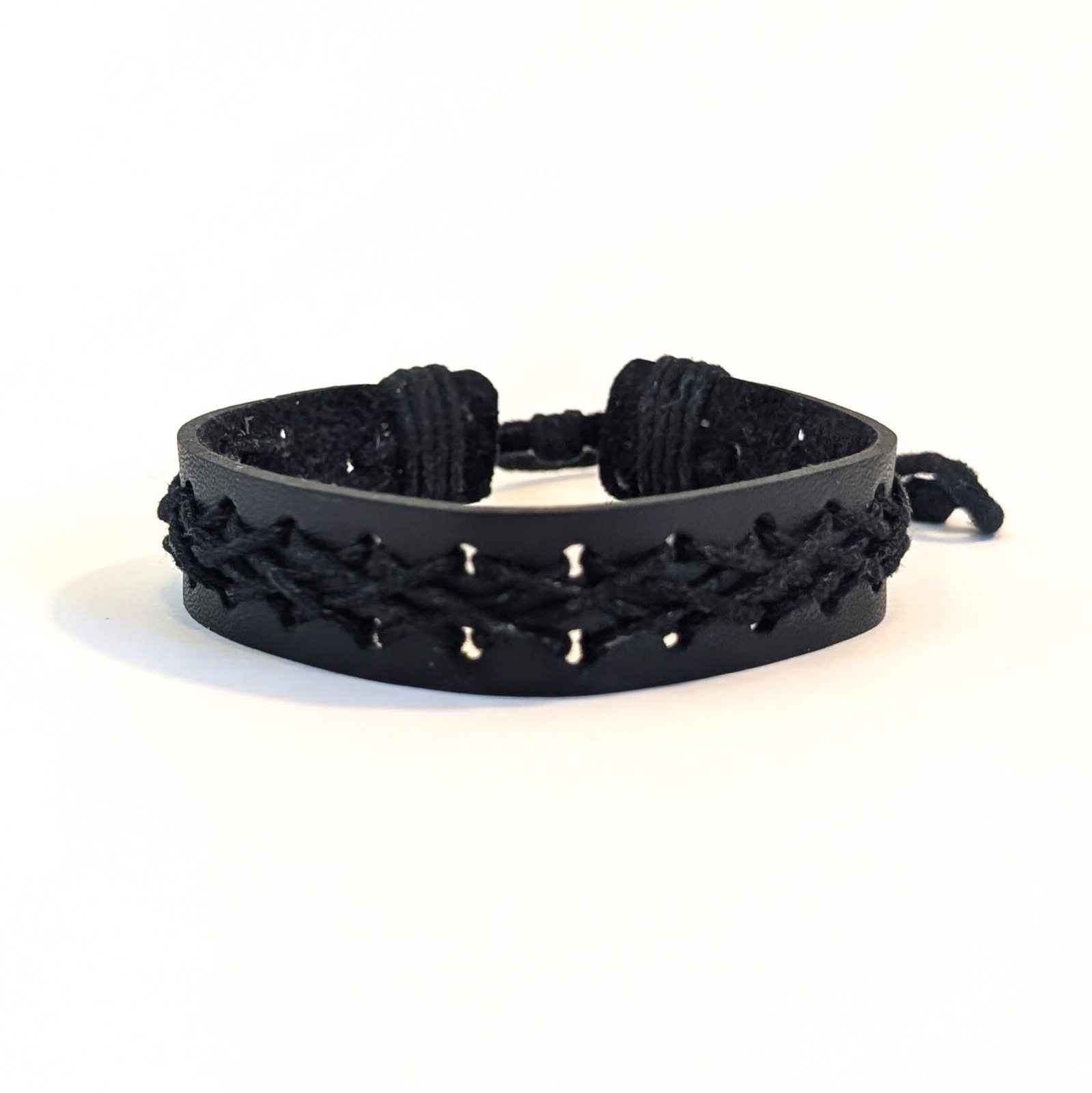 Unisex Blc Leather Bracelet Goth Punk Rock braided Wristband cord cuff Unbranded gallery
