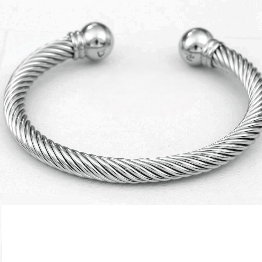 DG Men's Silver Stainless~Steel,Bangle Cable,Adjustable Bracelet*Unisex*Box gallery
