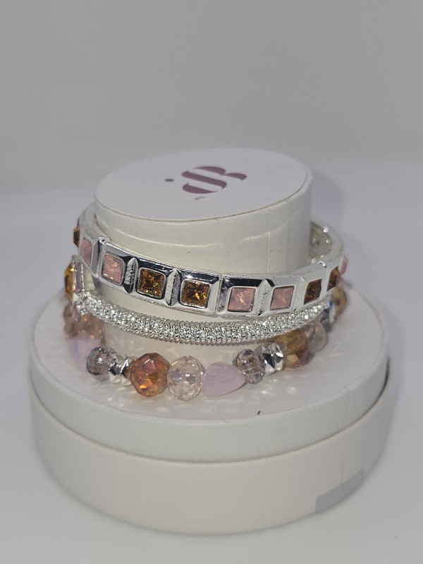 Bomb Party RBP6944 "She's A Peach" Stacking Bracelets Set Of 3 Stunning(JB) gallery