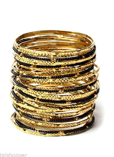 NWT $100 Amrita Singh Eileen 33 Stack Set Boho Bangle Bracelet Fashion Jewelry gallery