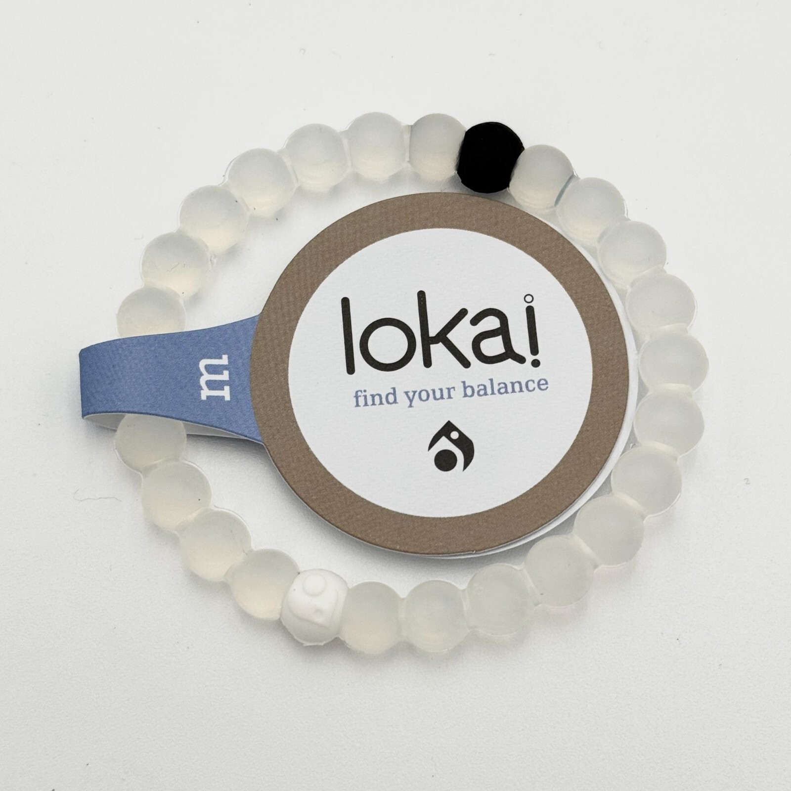 New Lokai Classic Bracelet Clear Beads Slide On Style Medium Find Your Balance gallery