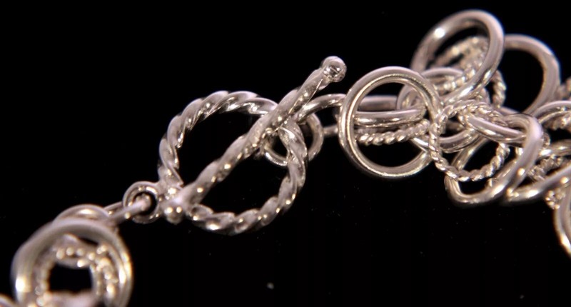 New Chainmaille 925 Sterling Silver Sassy Swirl of Rings Bracelet 7" gallery