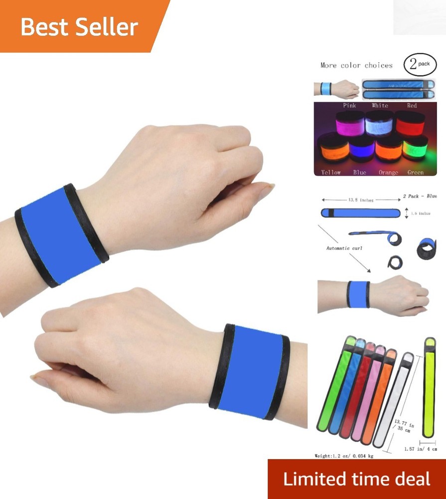 Light Up Slap Bracelets - Versatile Glow Wristbands for Nighttime Safety & Fun