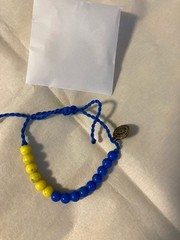 New Subaru Motor Sports USA Recycled Plastic Adjustable Bracelet Blue Yellow