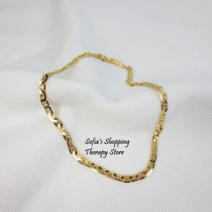 18k Gold Filled Anchor Mariner Anklet Bracelet 10″ Tarnish-Free HypoAllergenic