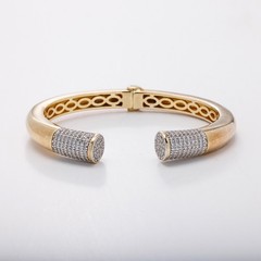 Freida Rothman Radiance Tube Shape Open Cuff Bracelet