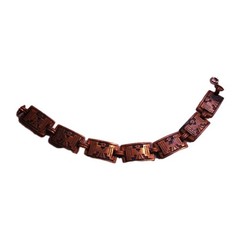 Rare Vintage Solid Copper Marked Thunderbird 1/2″ Bracelet Aztec Indian 7.5″