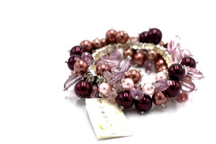 Beaded Pink Statement Bracelet M. Haskell NWT