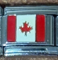 National Flag of Canada Wholesale Italian Charm Enamel Link 9MM K60