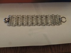 Basket weave Pattern Metal Bracelet