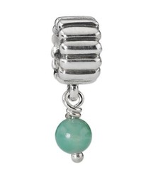 Authentic Ret. Pandora May Birthstone Dangle Charm #790166CH – SS & Chrysoprase
