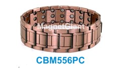 SUPER WIDE *** Pure Solid Copper – Men link high power Magnetic bracelet