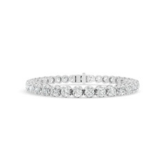 10.08 ctw Diamond Crown Collet 14K White Gold Tennis Bracelet