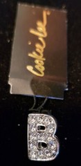 NWT COOKIE LEE LETTER B CRYSTAL CHARM