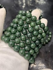 High Grade Nephrite Jade Beads Bracelet 12mm 14mm Unisex