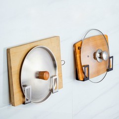 4 Pcs Chopping Board on Wall Hooks Shelf Bracket under Sink Organizer