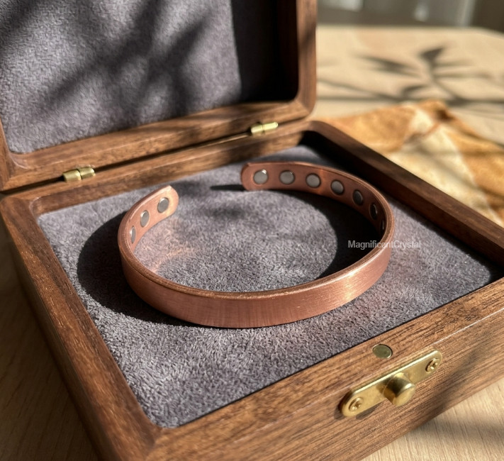 Pure Copper Magnetic Cuff Bracelet 12XPower Magnet Arthritis Pain Relief Therapy gallery