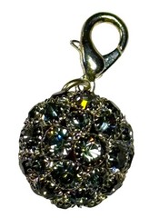 John Wind Maximal Art Fashion Charms for Bracelet Smokey Crystal Disco Ball New