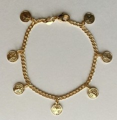 PULSERA DE SAN BENITO 7.5″ / 18K GOLD FILLED SAINT BENEDICT BRACELET 7.5″-BR178